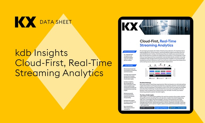 kdb Insights Data Sheet - KX