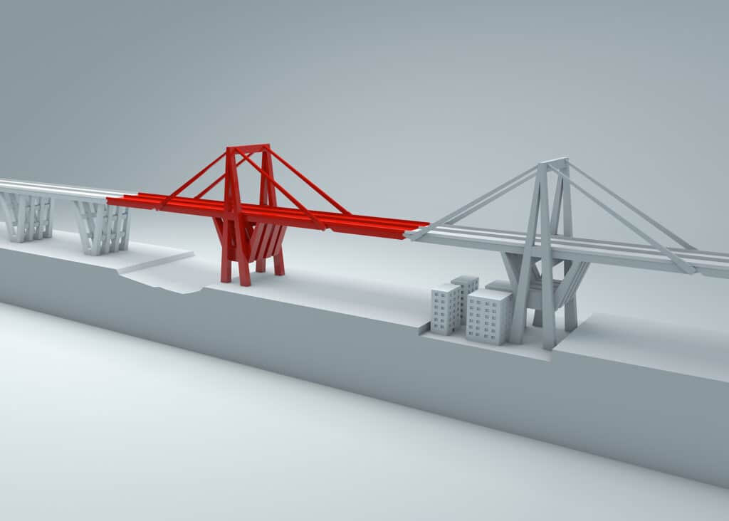 Model of a bridge